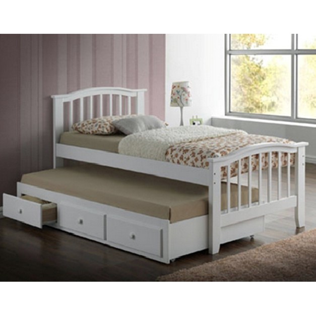 Captain Bed With Trundle Bed With 3 Drawers